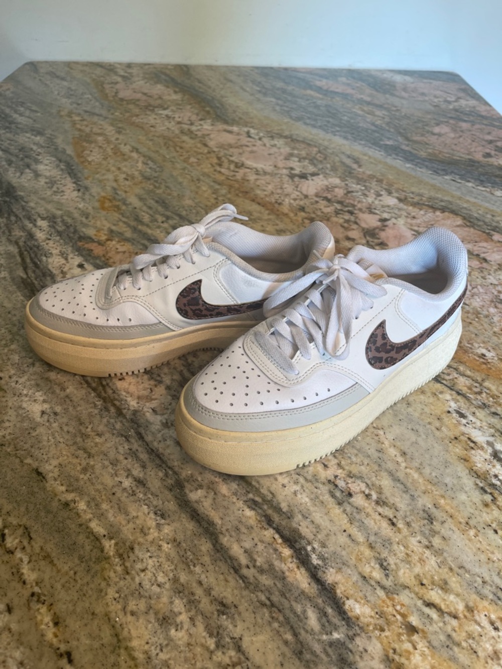 Nike Court Platform Sneakers 
Vision Alta Leopard Print
Size 8.5